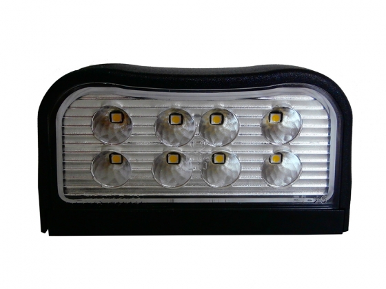 LAMPA NUMAR CIRCULATIE / INMATRICULARE CU LED, NEGRU (8 SMD LED)