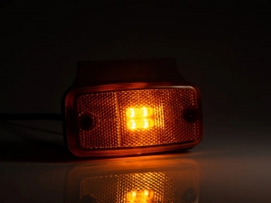 LAMPA POZITIE CU LED (4 LEDURI) GALBENA 12/24V (110x54mm) + SUPORT 1