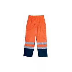 PANTALONI TALIE REFLECTORIZANT PORTOCALIU+ALBASTRU