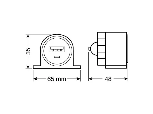 PRIZA AUTO USB INCORPORABILA (SI IN EXTERIOR) 12/24V 5V MAX:2,1A