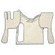SET PRES INTERIOR VOLVO 2002-2012 MANUAL 2. STANGA, DREAPTA SI MIJLOC CHAMPAGNE