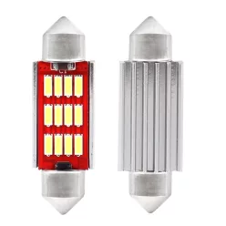 Bec LED pentru plafon 12/24V alb 2pcs (39mm)
