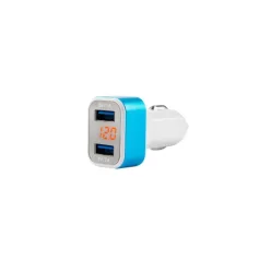 Încărcător telefon 2*USB + voltmetru 12/24V