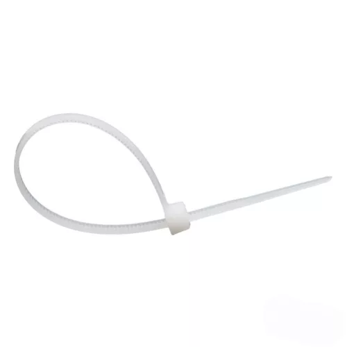 Set de 100 de legături de cablu din plastic, albe (2.5×150mm)