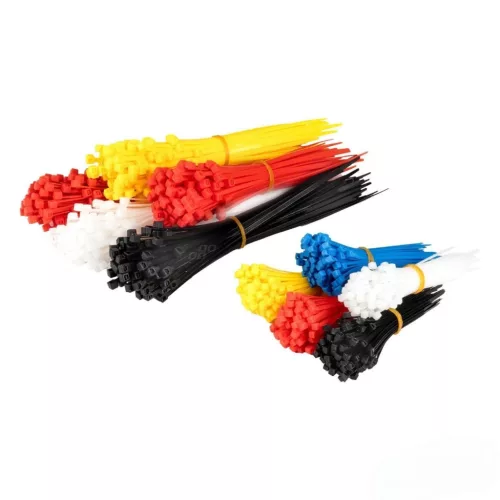 Set de 1000 de legături de cablu din plastic multicolore