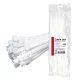 Set de 100 de legături de cablu din plastic, albe (4.8×300mm)