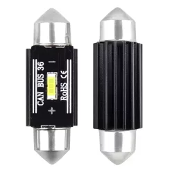 Bec LED CANBUS C5W/C10W 36mm 12/24V alb (2pcs)