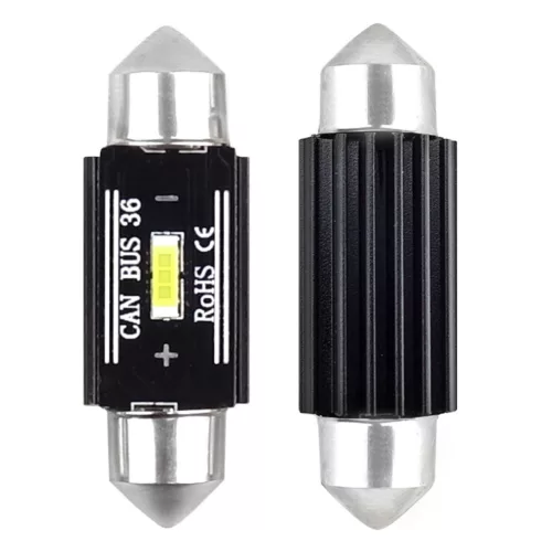 Bec LED CANBUS C5W/C10W 36mm 12/24V alb (2pcs)
