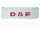 APARATORI NOROI CU INSCRIPTIE + LOGO DAF 18x60 (ALB, FATA, CU SCRIS RELIEF)