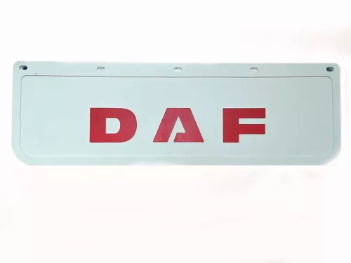 APARATORI NOROI CU INSCRIPTIE + LOGO DAF 18x60 (ALB, FATA, CU SCRIS RELIEF)