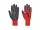MANUSA DE PROTECTIE DIN POLIESTER ROSU + NEGRU IMERSATE (MARIMEA 11)