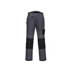   PANTALONI DE LUCRU CU TALIE GRI/NEGRU CADOU APARATOR GENUNCHI 38