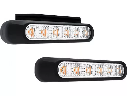 GIROFAR CU LED 12-24V 6 LEDURI, CU DOUA TIPURI DE CARCASA, 6 FUNCTII GALBEN