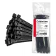 Colier de cablu negru 2,5x200mm - 100 buc