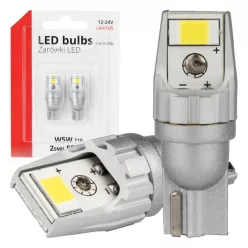 LED T10 W5W bec 2 SMD 12/24V alb 2 buc.