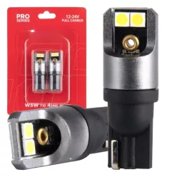 Bec LED CANBUS PRO T10/W5W 4x3030 SMD alb 12/24V (2buc)