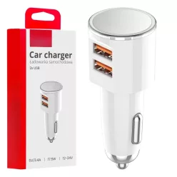 Încărcător brichetă (2x USB-A) 3.4A 12/24V