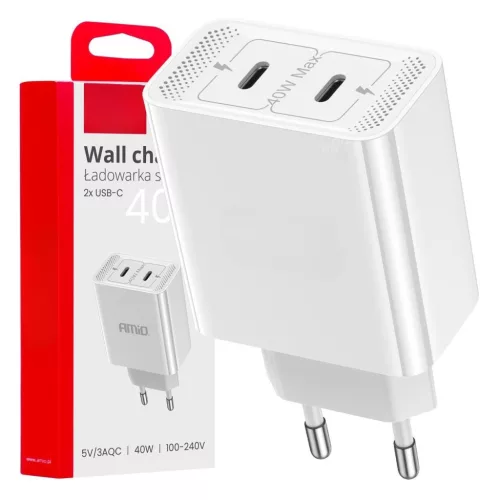 Încărcător 230V 2x USB-C 40W