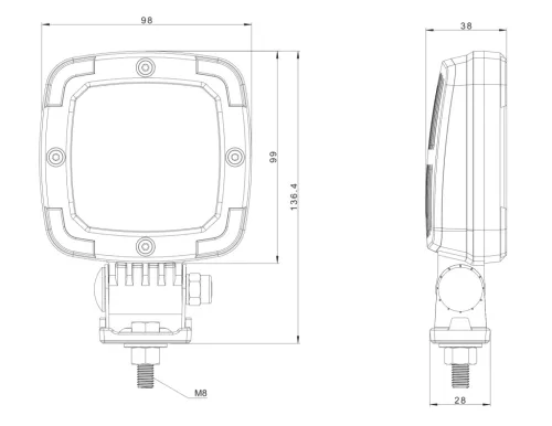 Lampă de lucru LED 1600LM slim