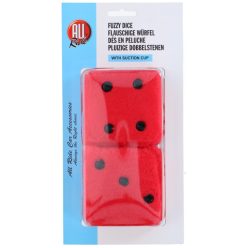   Jucărie din pluș în formă de zar — roșu cu puncte negre