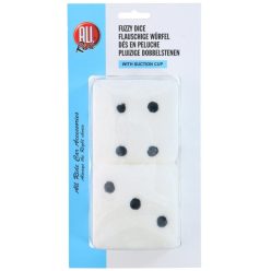 Jucărie pluș cub de zar alb cu pete negre