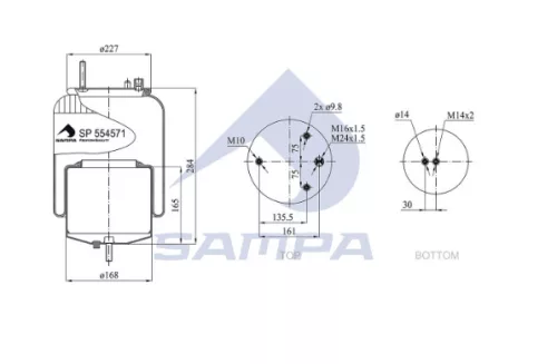 Kit complet perniță pneumatică Volvo FM/FH