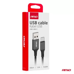 Cablu de încărcare USB-A/USB-C 2A 100 cm