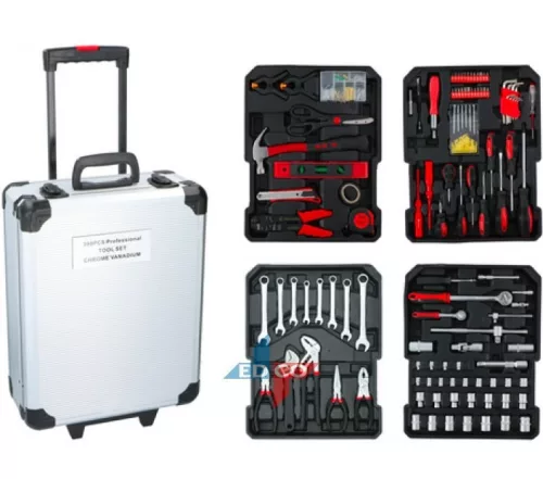 Set de scule în valiză ALU, 187 buc.