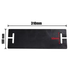 Protecție de muchie din cauciuc, deschisă, 310x100 mm