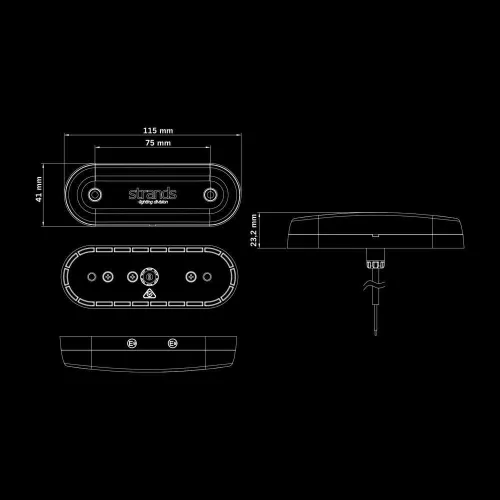 Strands FOR9T GRAVITY lampă de poziție LED roșie 10-40 V