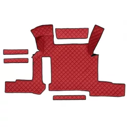 Set de covorașe din piele pentru MAN TGX (roșu - manual)