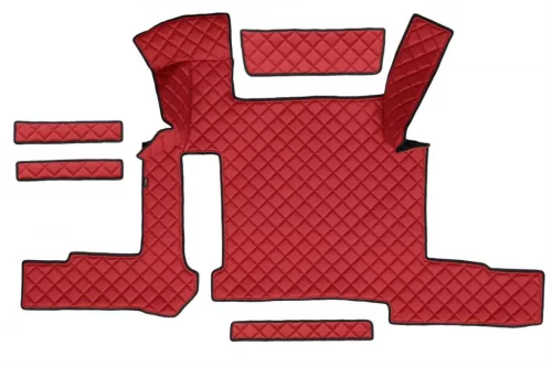 Set de covorașe din piele pentru MAN TGX (roșu - manual)