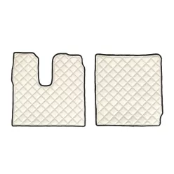 Set covorașe din piele pentru MAN TGX (bej - manual)