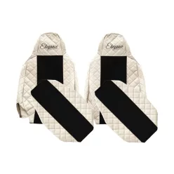 Set husă de scaun din piele Scania R/G/P/R (bej)