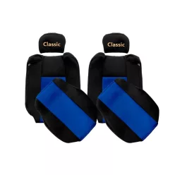 Set huse de scaun pluș Renault T (negru/albastru)
