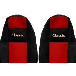 Set huse scaun Volvo FM/FH4 (negru/roșu)