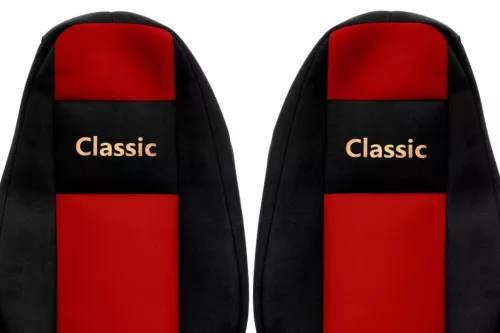 Set huse scaun Volvo FM/FH4 (negru/roșu)