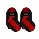 Set husă de scaun pluș MAN TGX (negru/roșu)