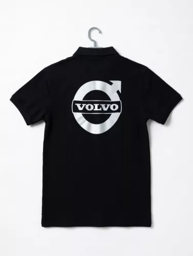 Tricou polo cu guler Volvo „S” negru