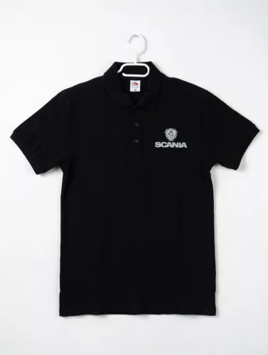 Tricou polo Scania „S” negru