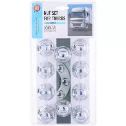 Capace pentru șuruburi cromate 32 mm (10 buc)