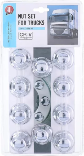 Capace pentru șuruburi cromate 32 mm (10 buc)