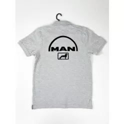 Tricou polo MAN „M” gri