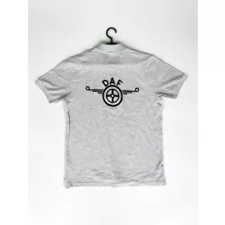 Tricou polo cu guler DAF „S” gri