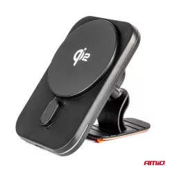   Suport de telefon pentru grila de ventilație, cu încărcător rapid Qi2 15W