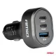 Splitter priză brichetă 2x USB-C PD65W PD20W + 1 USB-A 12/24V