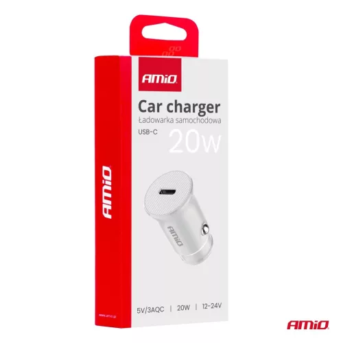 Încărcător pentru brichetă USB-C 20W 12/24V