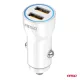 Încărcător pentru brichetă auto 2x USB-A cu lumină albastră