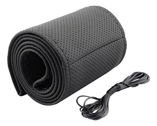 Husă pentru volan din piele naturală, cu șiret – 45 cm