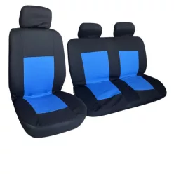 Husă de scaune pentru furgon 1+2 - negru-albastru